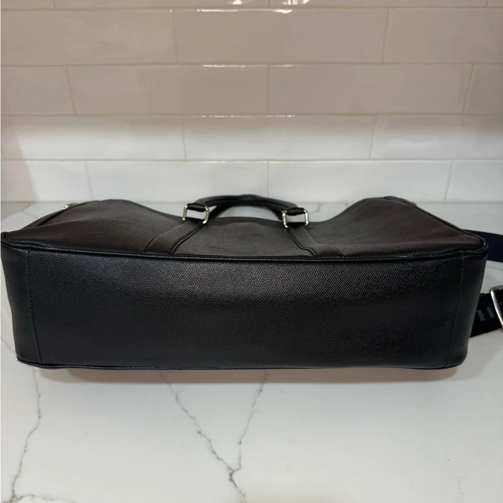 Coach F54775 Perry Metro Blk Leather Triple Compartment Briefcase w/ hang tag - Picture 6 of 12